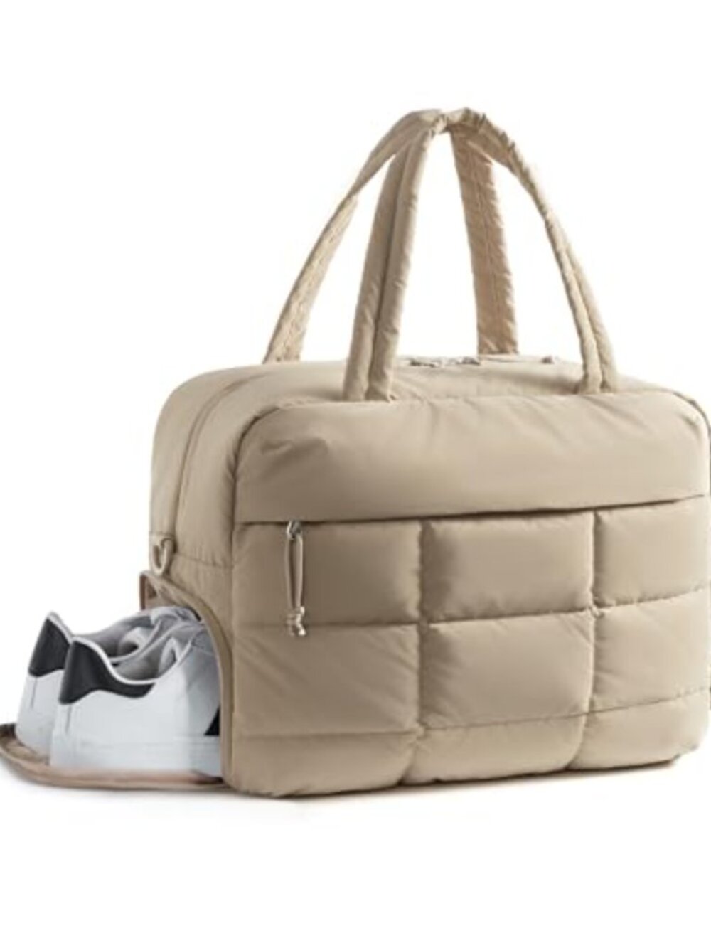 Puffer Travel Duffel Bag Small Gym Weekender Water-Resistant TSA-Friendly